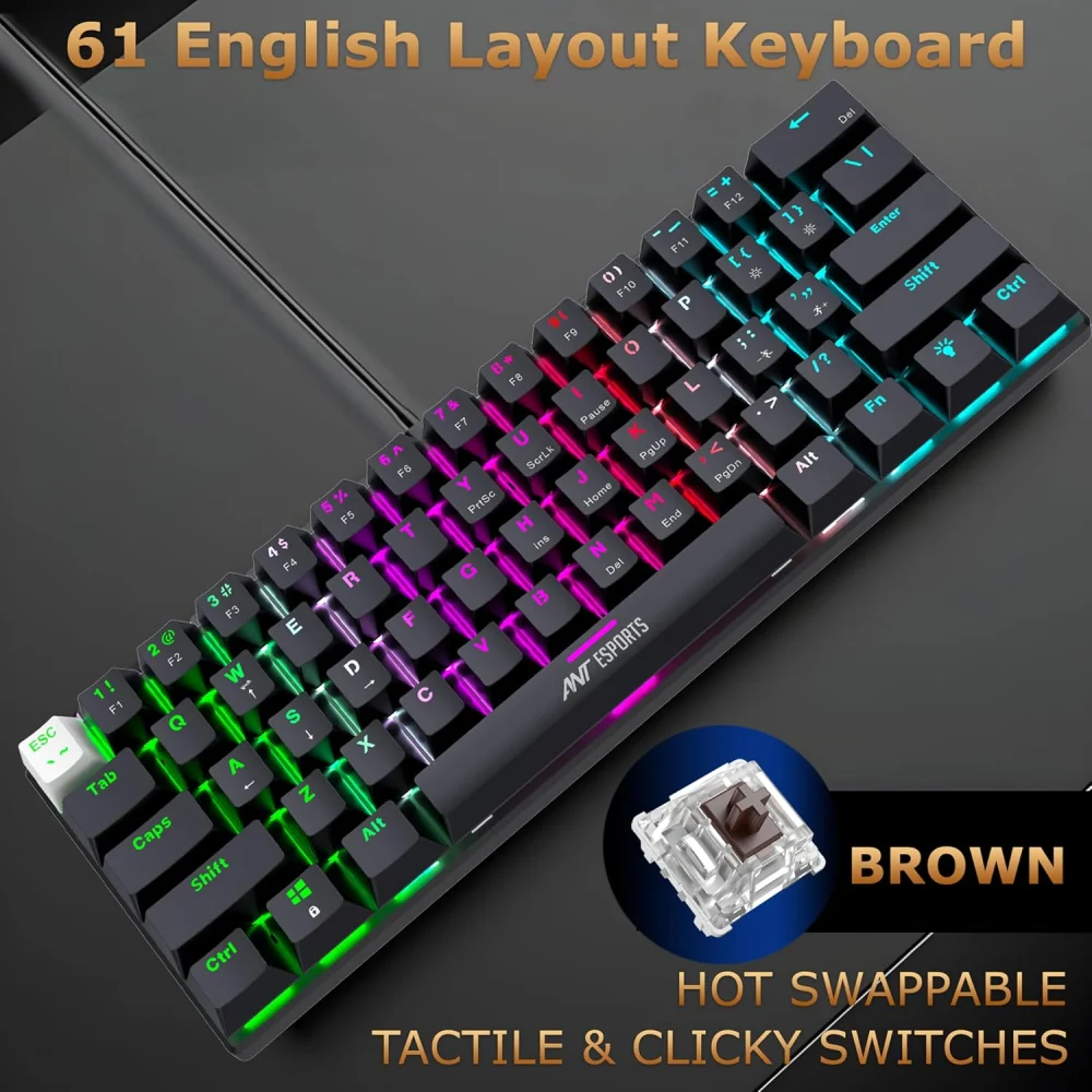 Ant Esports USB Gaming Keyboard Mouse Combo THUNDER 10 RGB view 4
